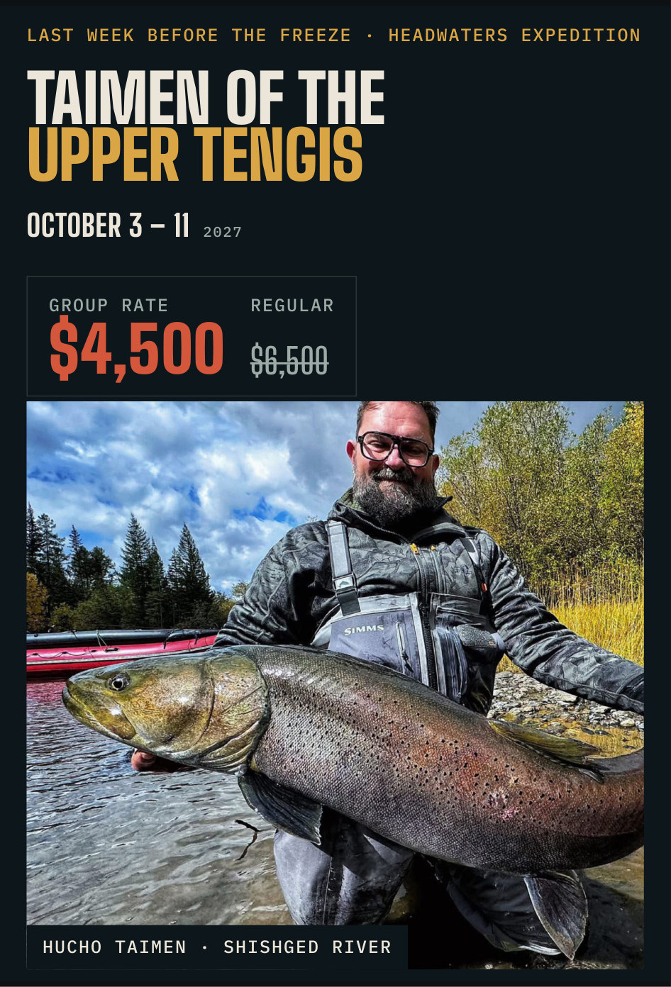 Taimen of the Upper Tengis brochure cover